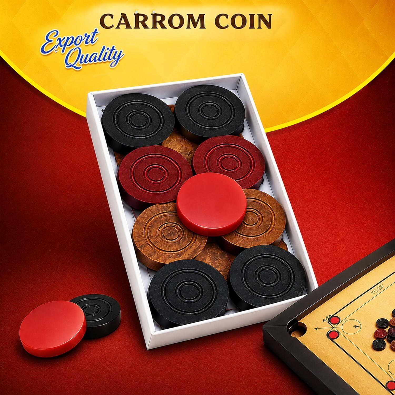 the shilp collective Carrom Coins Carrom Pawns-picture-15