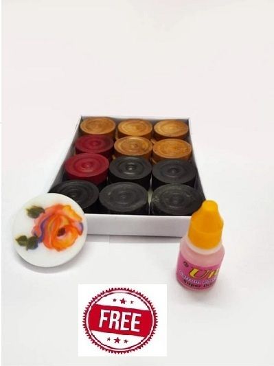 creativecorner WOOD CARROM COINS SET & STRIKER OR POWDER CARROM PAWEN Carrom Pawns-picture-13