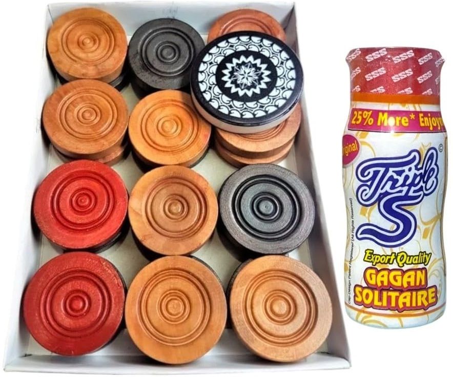 Professional Tournament Grade Carrom Coins Set Combo Pack. Carrom Pawns-image-48