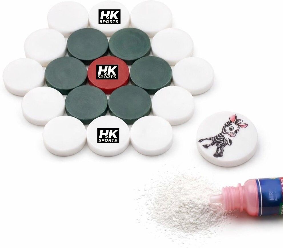 Sheet Carrom Coins Set (Pack of 19) with 1 Sticker and 1 Powder Carrom Pawns-image-29