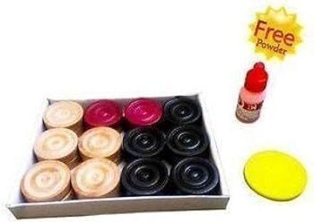Premium Wooden Carrom Coins & Striker and Powder Practice Carrom Pawns-image-5