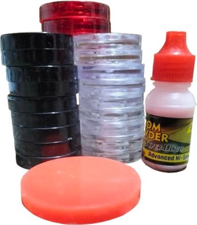 20 pcs Crystal carrom coin set with powder and stricker ll Carrom Pawns-image-37