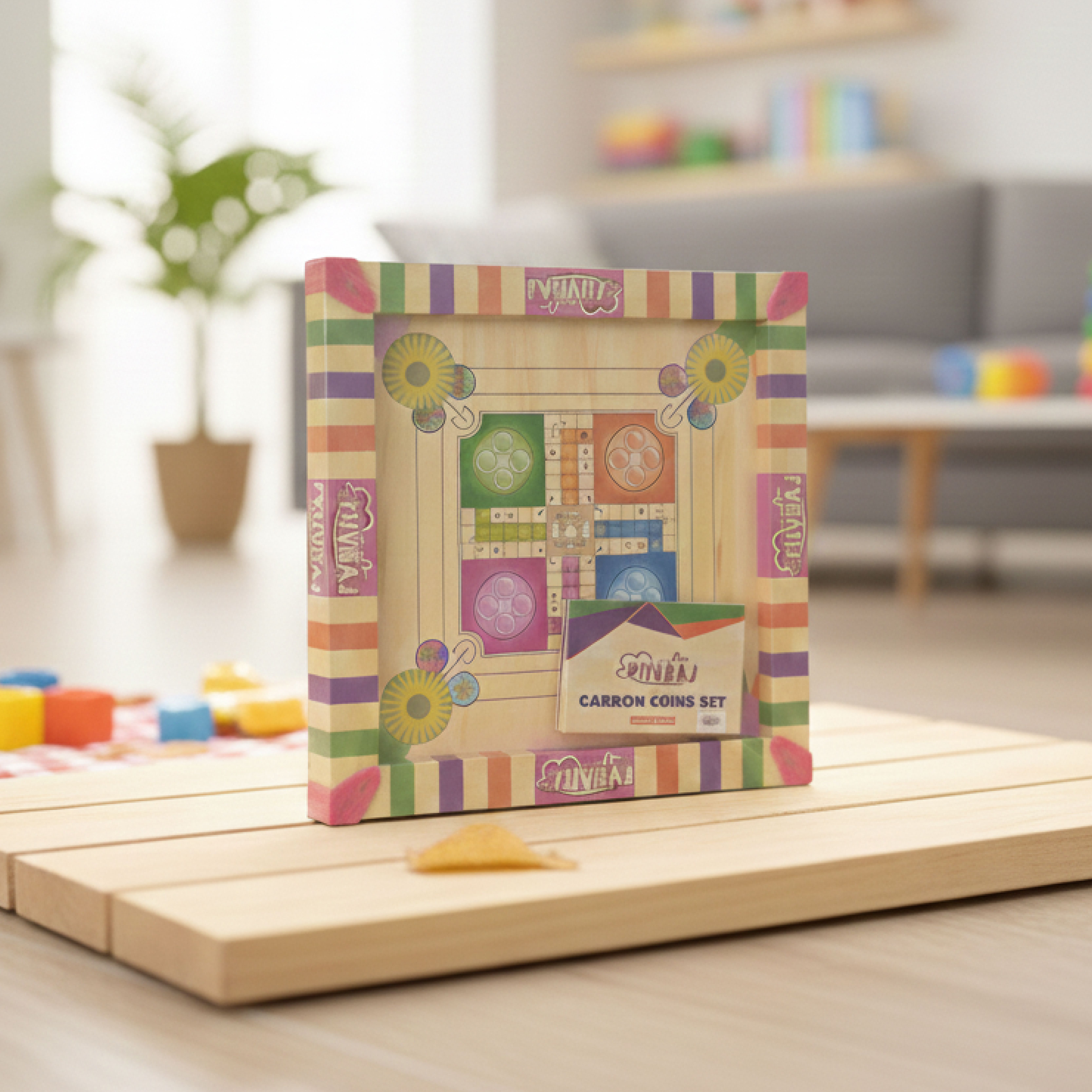 3 in 1 Full Size 14 Inches Premium Product with ludo and snakes ladders 35 cm Carrom Board-image-27