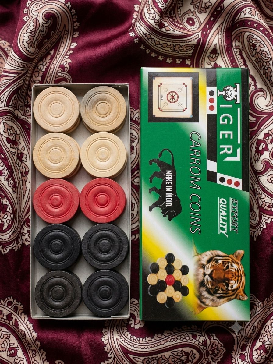 shivtirth enterprises Tiger coin Carrom Pawns-picture-27