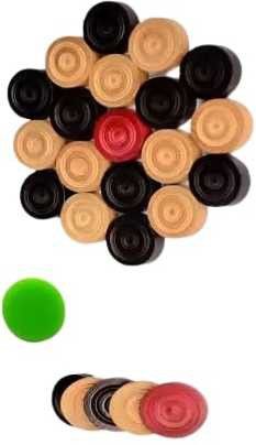 hyper Wood Carrom coin With Carrom Striker Carrom Pawns (Pack of 24) Carrom Pawns-picture-23