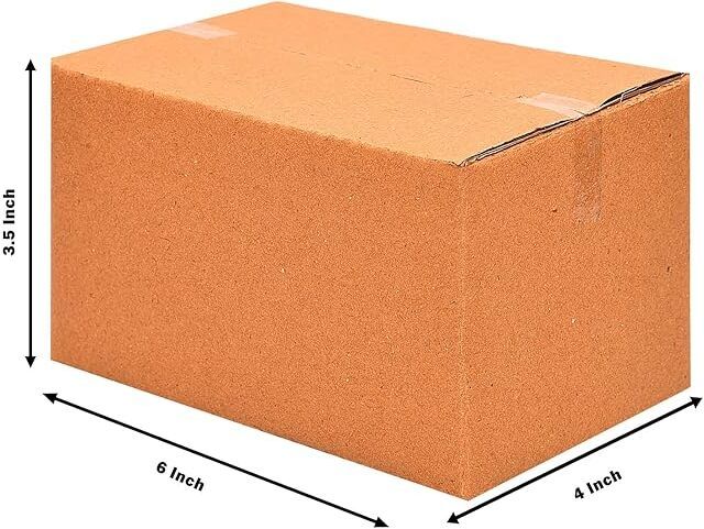 grow packing solution Corrugated Cardboard, Craft Paper, Paper (50 Boxes) 6 x 4 x 3.5 Inches 3 ply Cartoon Box For Packing, Moving, Shipping, Packaging Box-picture-14