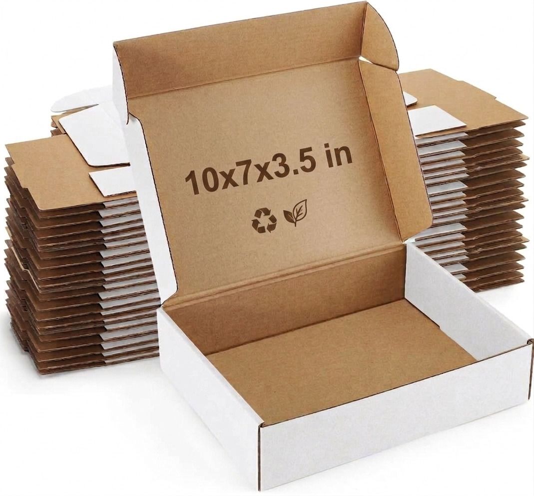 Self-Locking Box Craft Paper 10x7x3.5 (inch) white, Packaging, Shpping, Courier, Moving, E-commerce, Storage, Gifting needs Packaging Box-image-44