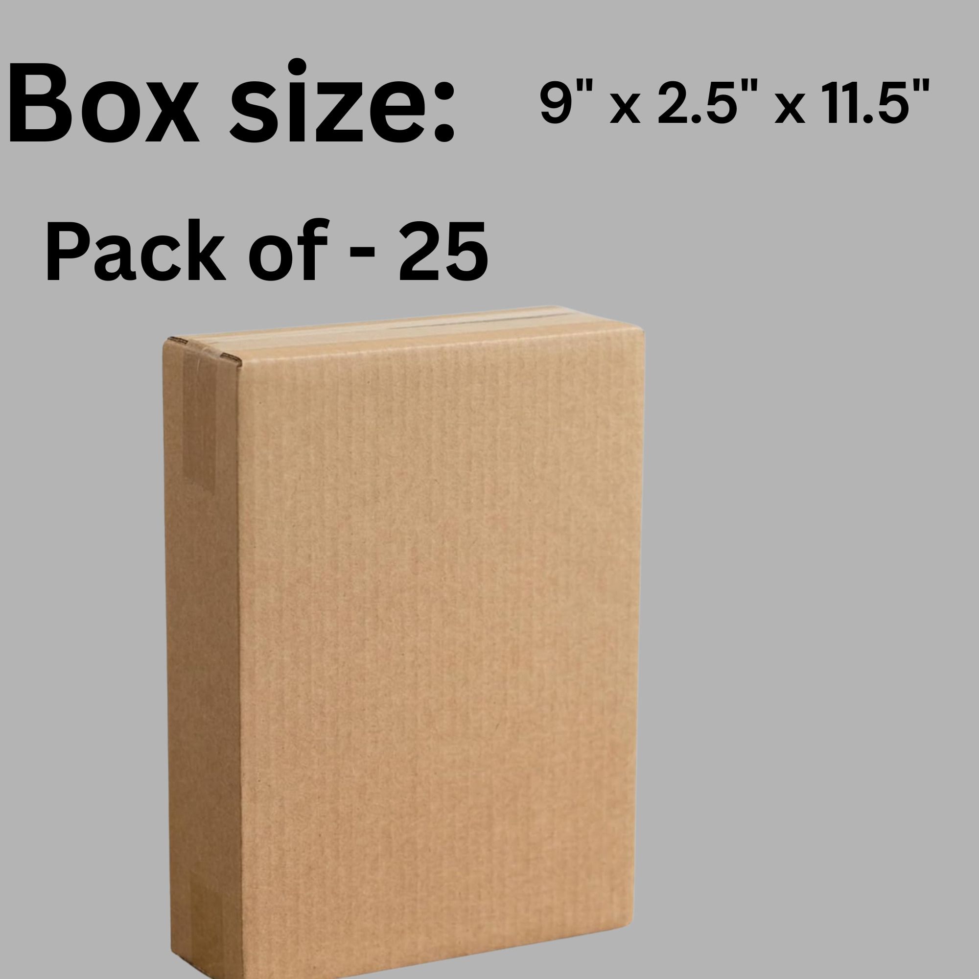 sanduuq Corrugated Cardboard, Paper 3-Ply Corrugated Shipping Box, 9" x 2.5" x 11.5" Packaging Box-picture-33