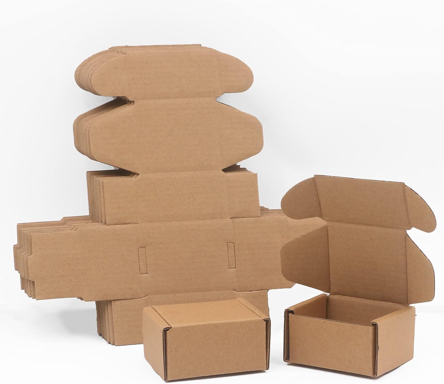 grow packing solution Self-Locking Box Cardboard, Craft Paper, Paper 3ply corrugated brown box size 3.5X3X1.5 inch auto lock Packaging Pack of -100 Packaging Box-picture-15