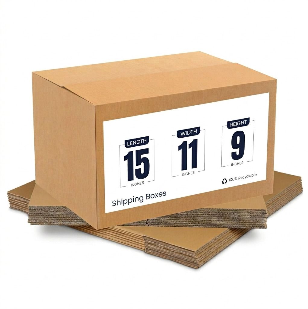 addanbi Corrugated Craft Paper 15x11x9 (inch), packaging, shipping, courier, moving, storage, home shifting, 3-Ply Packaging Box-picture-21