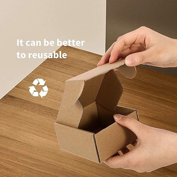 malani stores Self-Locking Box Craft Paper 3 Ply Self Locking Corrugated Packaging BROWN Boxes Size: 2.5 x 2 x 2.5 Inch Packaging Box-picture-24