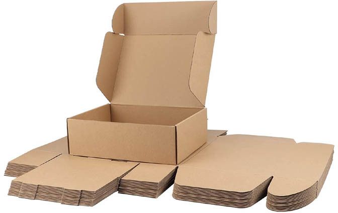 malani stores Self-Locking Box Craft Paper 3ply corrugated self-locking brown packing box size :-6x4x2inch Packaging Box-picture-36