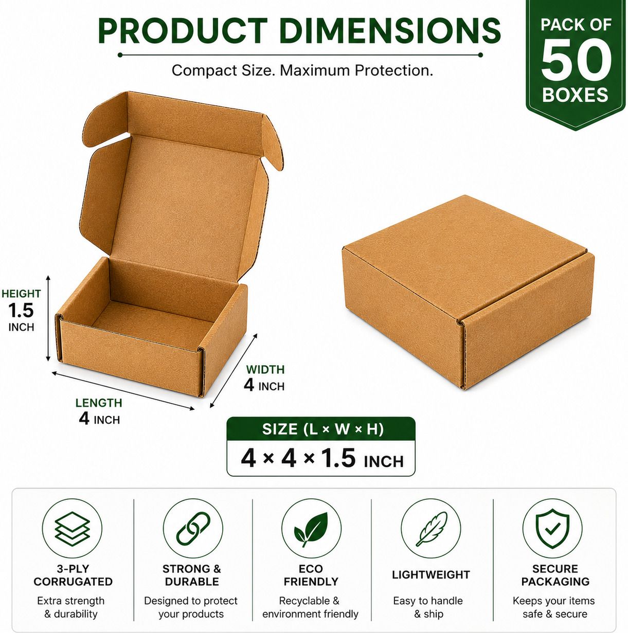 Self-Locking Box Cardboard, Craft Paper E-commerce Packaging, Shipping, Courier Packaging, Gift Packaging, Jewellery Packaging Packaging Box-image-29