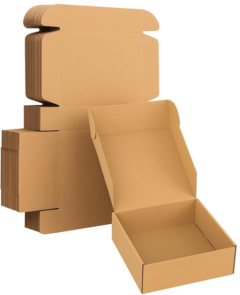 ak bot tech Corrugated Craft Paper 3 Ply Pack of 20, 4x4x1.5 Inches Brown Mailer Packaging Box-picture-21
