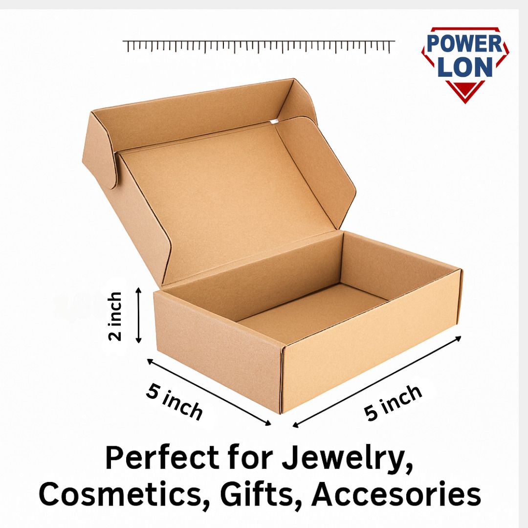 Corrugated Cardboard Flap Box 5x5x2 inch | Packaging Box for Shipping,Gifts,Cosmetics|Small Cardboard Packaging Box-image-32
