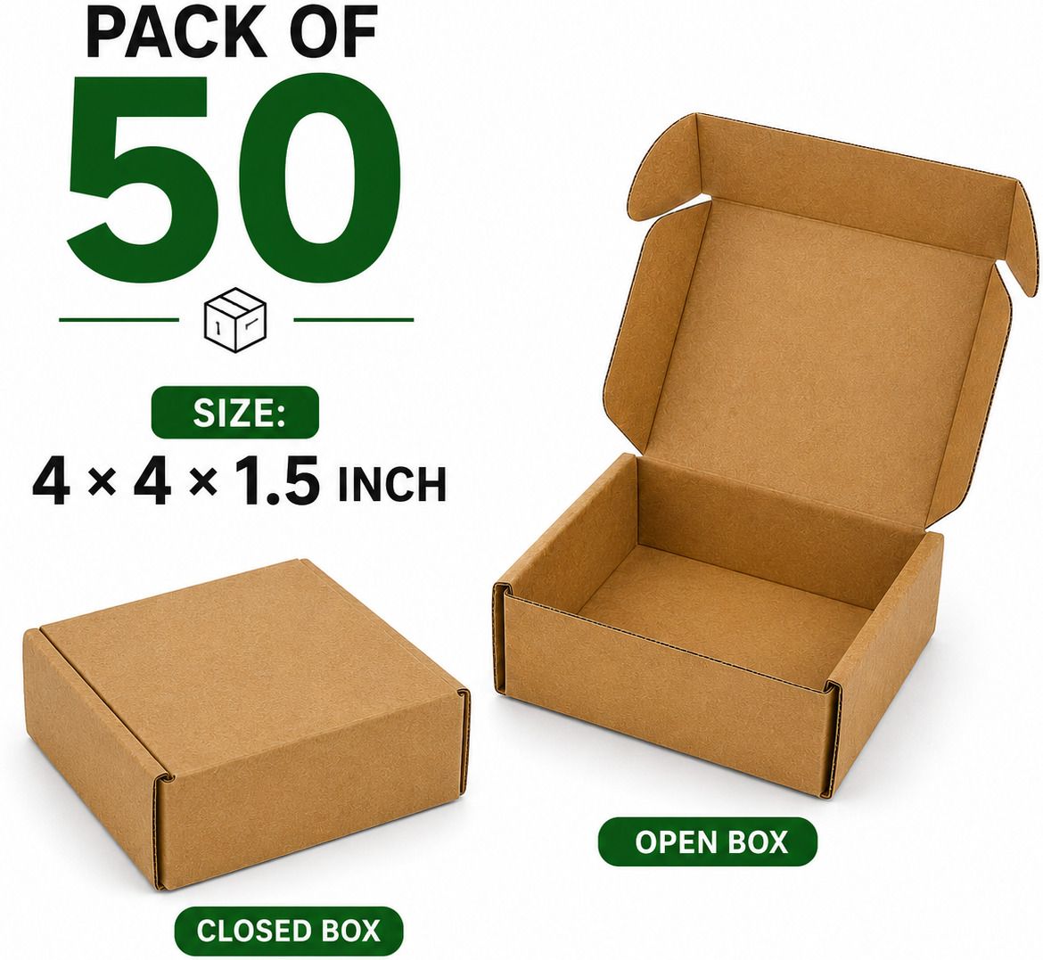Self-Locking Box Craft Paper, Paper, Cardboard E-commerce Shipping, Small Accessories, Jewelry, Earrings, E-commerce Packaging Box-image-30