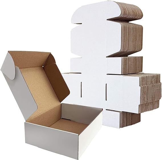 malani stores Self-Locking Box Craft Paper 3 PlySelf Locking Corrugated Packaging WHITE Boxes Size: 4.5*3*1.5 Inch Packaging Box-picture-28