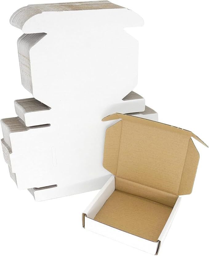 Self-Locking Box Cardboard, Craft Paper GPS™ 2.5x2x2.5 Inch WHITE 3Ply Auto Lock Corrugated Box Pack of 200 Packaging Box-image-43