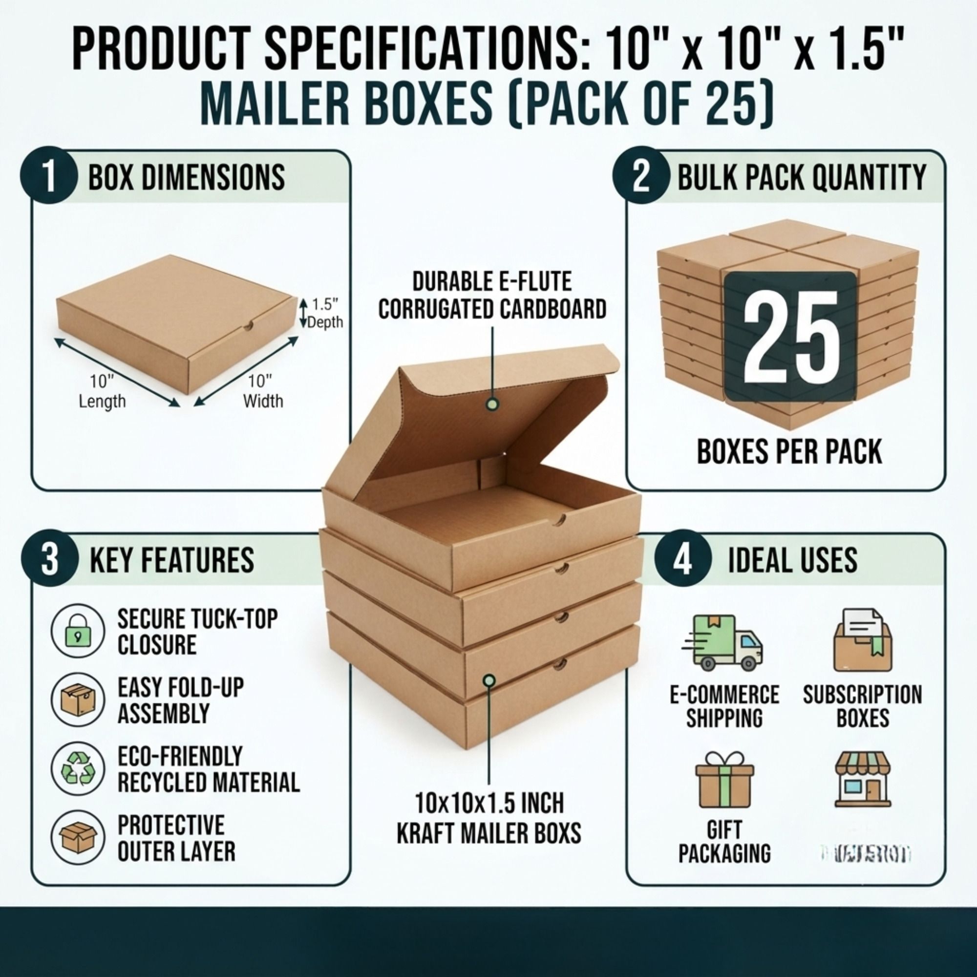 sanduuq Pizza Box Cardboard, Paper PIZZA BOX 10 X 10 X 1.5 INCH CORRUGATED PIZZA BOX Packaging Box-picture-35