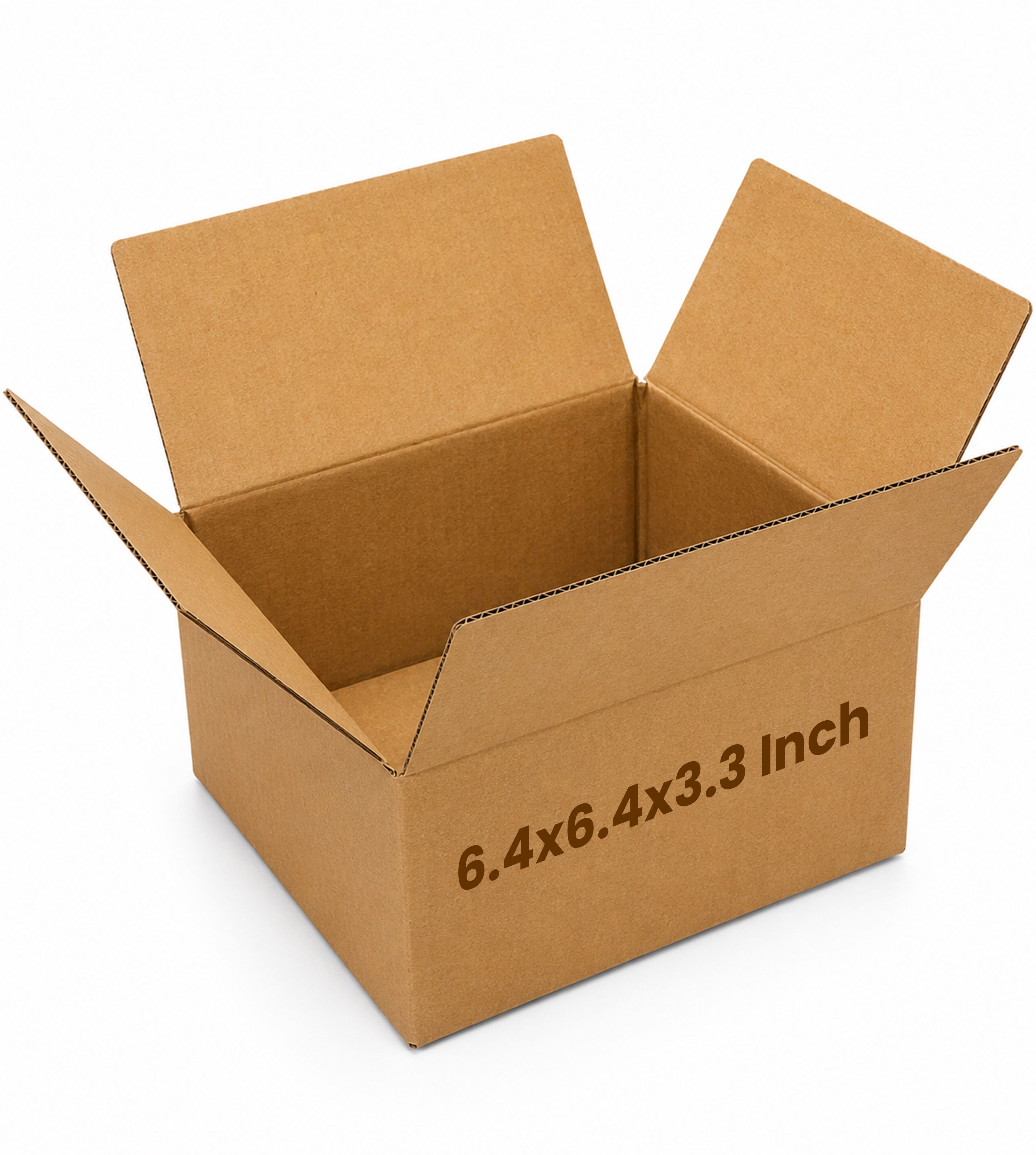 kosy Corrugated Cardboard Shipping Box 6.4 × 6.4 × 3.3 Inch Brown Corrugated Box for Courier & Packing Packaging Box-picture-37