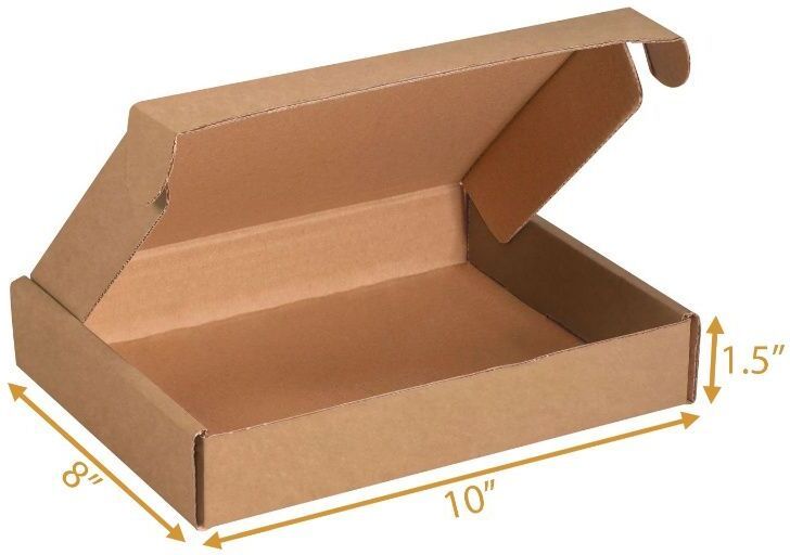 malani stores Self-Locking Box Craft Paper 3ply corrugated self-locking packing box size :-10X8X1.25inch Packaging Box-picture-35