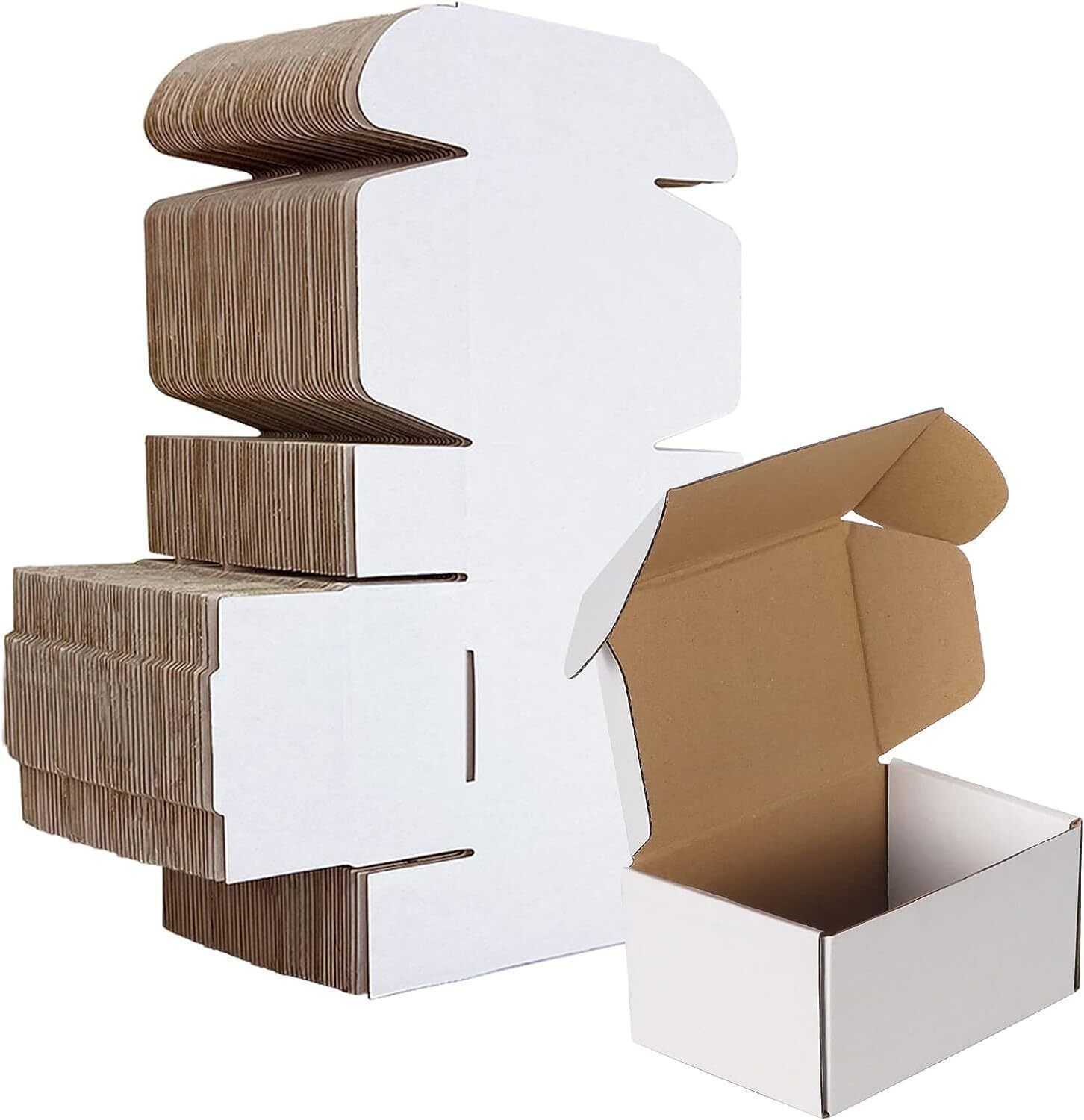 Self-Locking Box Cardboard 7 x 6 x 1.75 Inch White 3 Ply Corrugated Auto Lock Self Locking Packaging Box-image-47