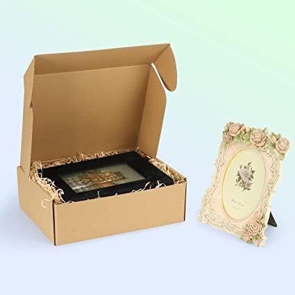 Self-Locking Box Cardboard, Craft Paper 7X7X2 inch Brown Corrugated Shipping Boxes 3-Ply Self-Locking Small Mailing Box Packaging Box-image-12