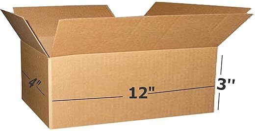 boxzz Corrugated Cardboard Shipping Box, 12x4x3inch Packaging Box-picture-18
