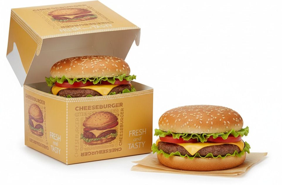 khaana packaging Burger Box Craft Paper burger Packaging Box-picture-16