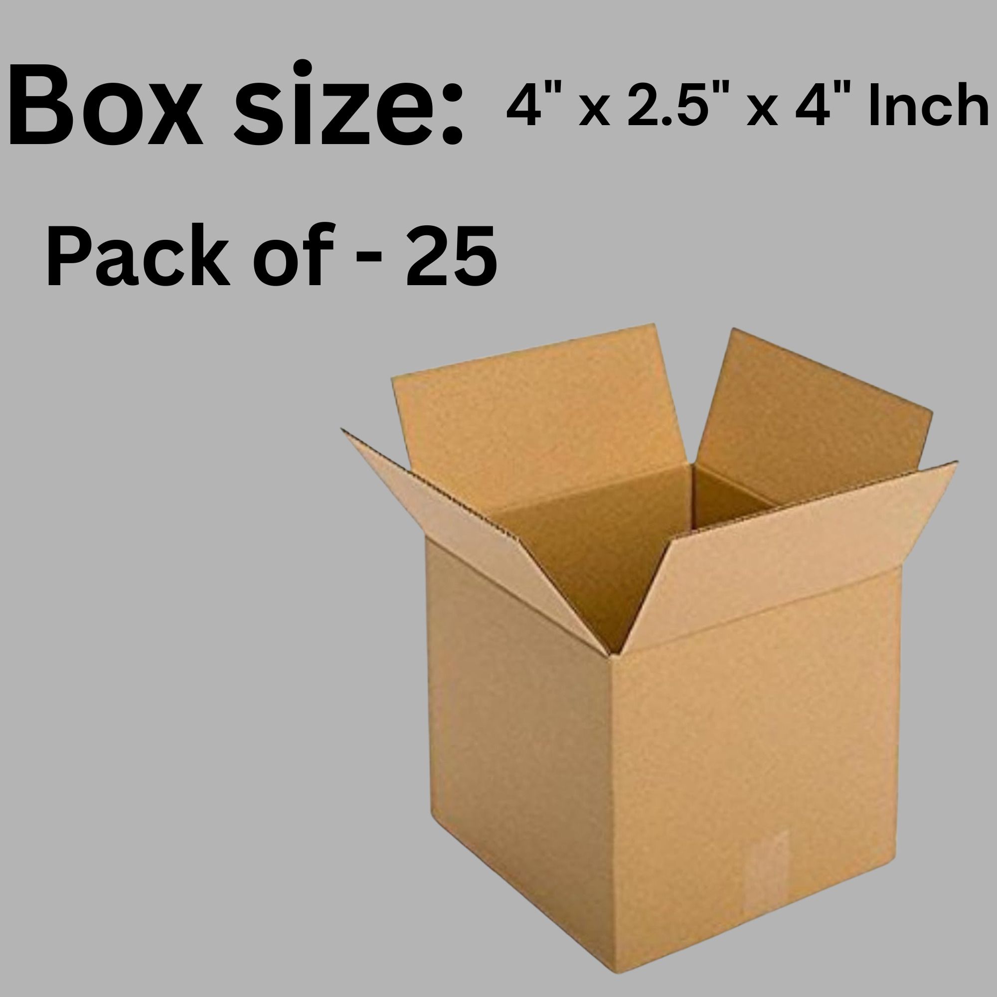 sanduuq Corrugated Cardboard, Paper 3-Ply Corrugated Shipping Box, 4" x 2.5" x 4" Inch Packaging Box-picture-14