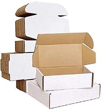 malani stores Self-Locking Box Cardboard 3ply corrugated self locking white box size:-7X5X2.75 inch (pack of 25) Packaging Box-picture-14