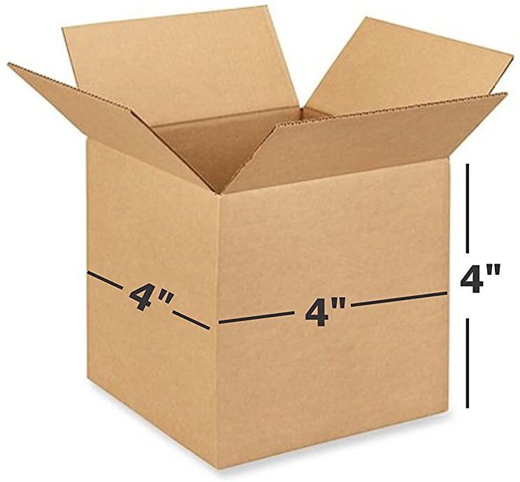 powerlon Corrugated Cardboard Box For Packing, Shifting and other Purpose, 4 x 4 x 4 inches Packaging Box-picture-6