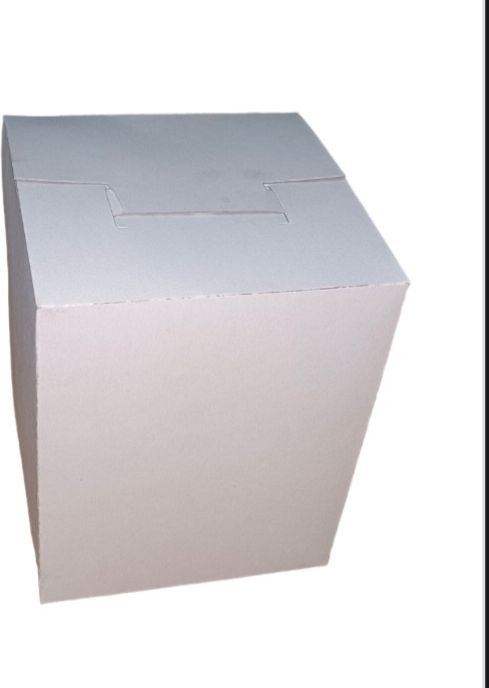 Collapsible Hardboard Box Paper White HAMPER BOX,Tall Cake,Heightened GIFT BOX Without Window; Size-15x15x18 cm Packaging Box-image-48