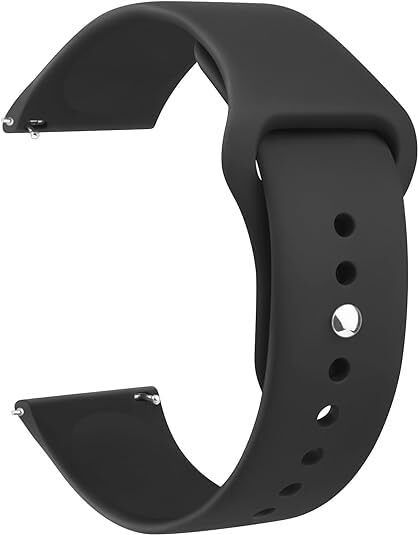 sounce 22mm Silicone Smartwatch Replacement Strap with RustFree Button for 22mm Watches Smart Watch Strap-image-49