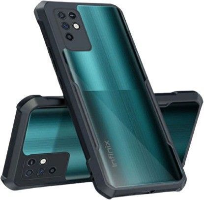 Back Cover for Infinix Note 10, Transparent Hybrid Hard PC Back TPU Bumper-image-40