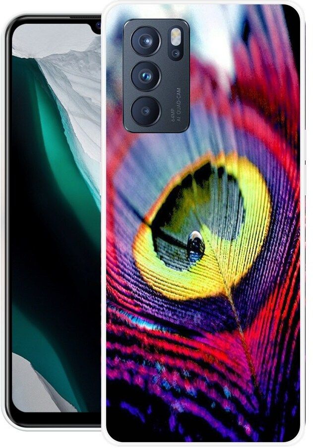 Back Cover for Oppo Reno6 Pro 5G, PEPM00, PEACOCK, FEATHER, MOR, PANKH-image-46