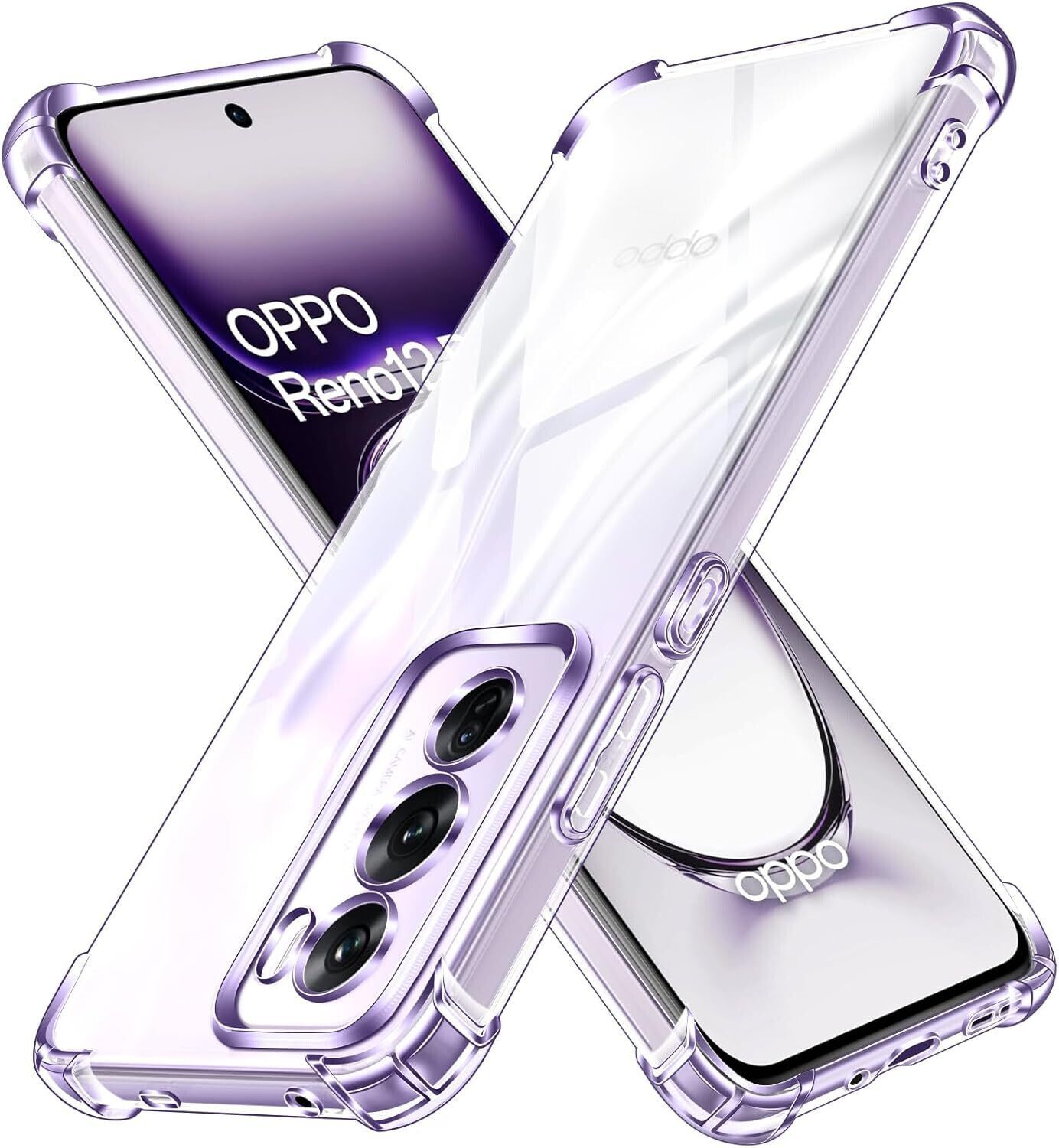 Back Cover for Oppo Reno 12 Pro 5G Bumper Silicon Transparent Case-image-38