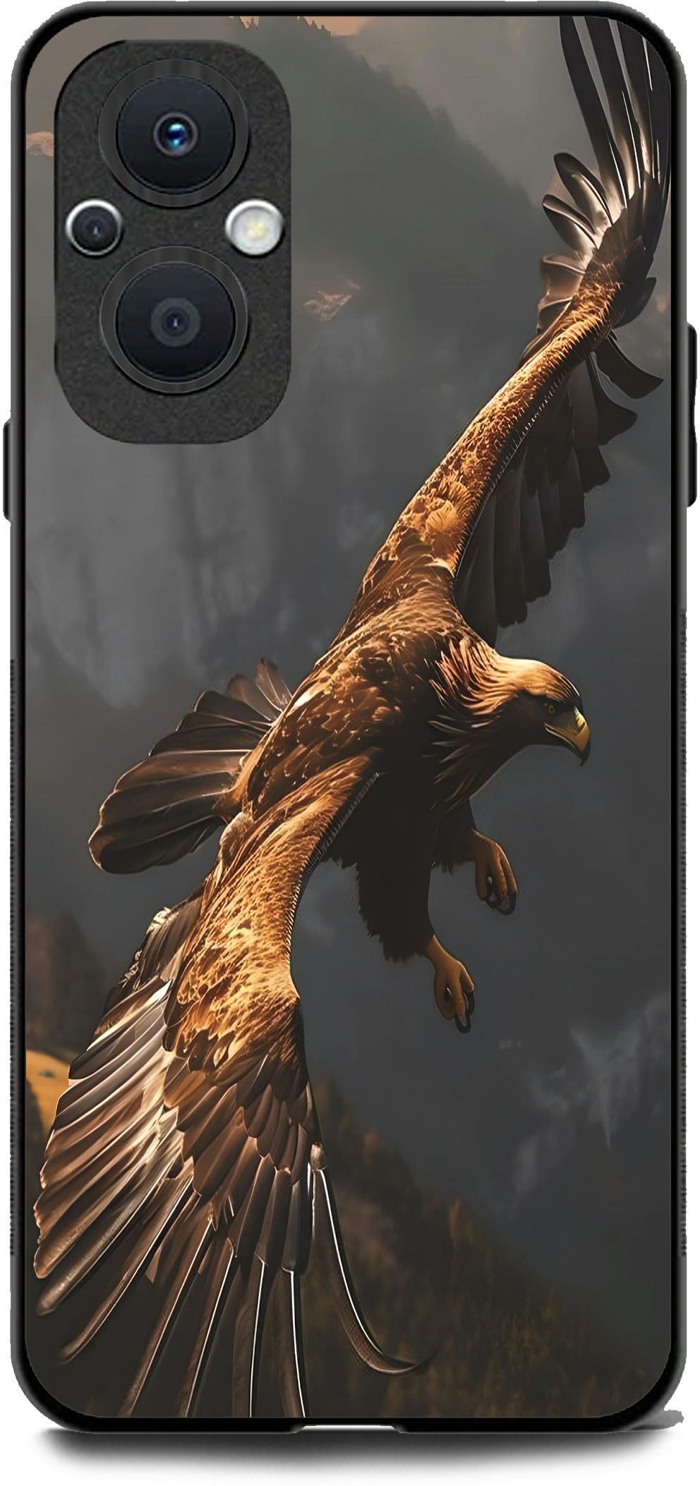 Back Cover for OPPO F21S PRO 5G Beautiful Golden Eagle 2D Designer Mobile Back Cover-image-49