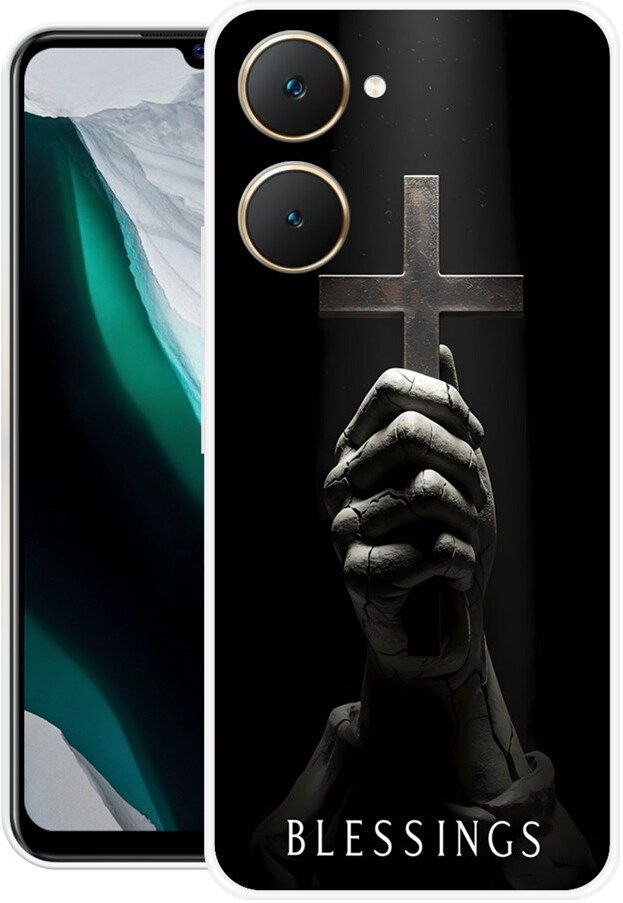 Back Cover for Vivo Y28e 5G, V2407, JESUS, CROSS, Christian-image-4