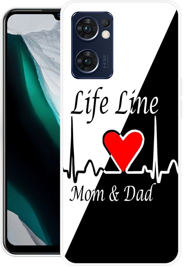 Back Cover for Oppo Reno7 5G, CPH2371, LIFE, LINE, MOM, DAD, LOVE-image-40
