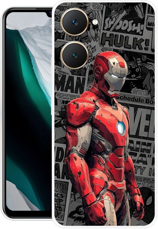 Back Cover for Vivo Y28e 5G, V2407, IRON MAN, MARVEL-image-13