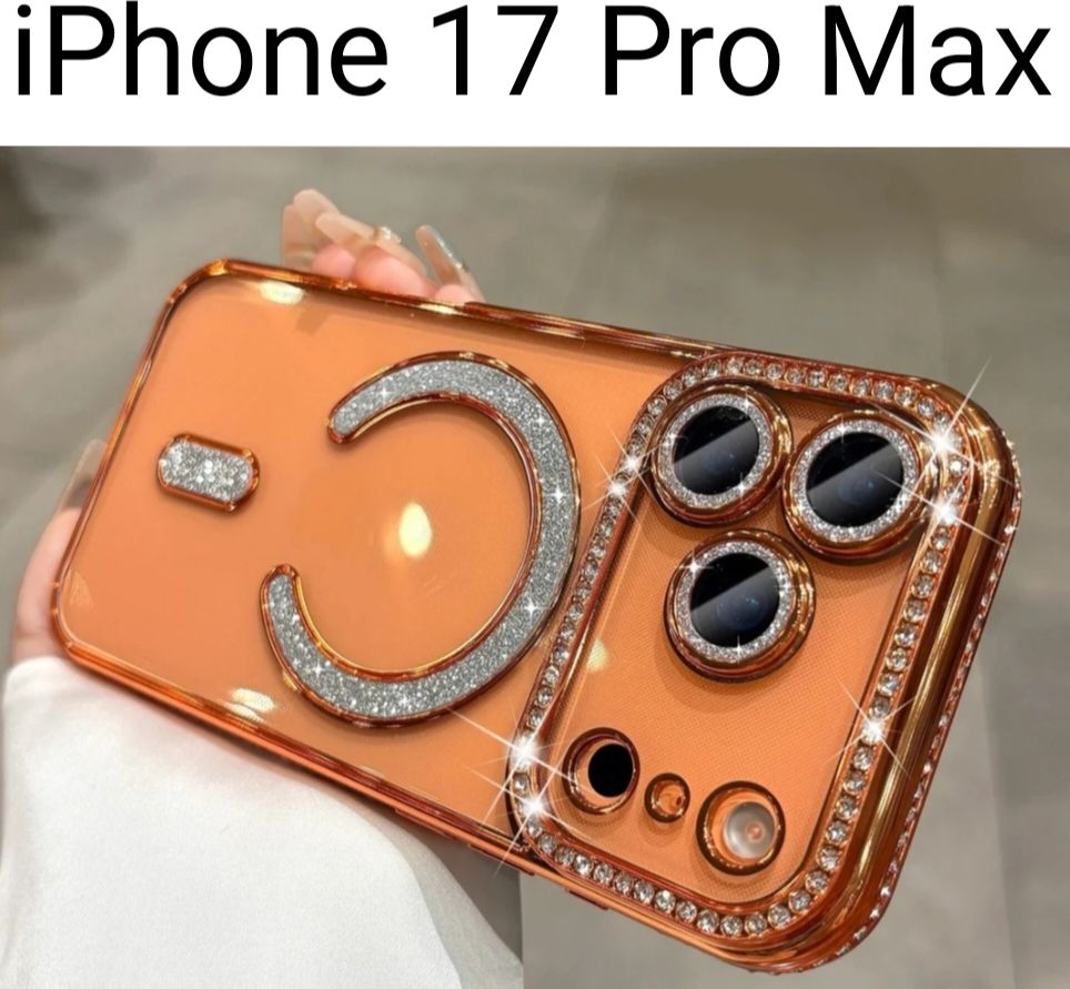Back Cover for iPhone 17 Pro Max, Luxury Diamond Magnetic Case, Glitter Crystal Bling Shockrproof-image-16