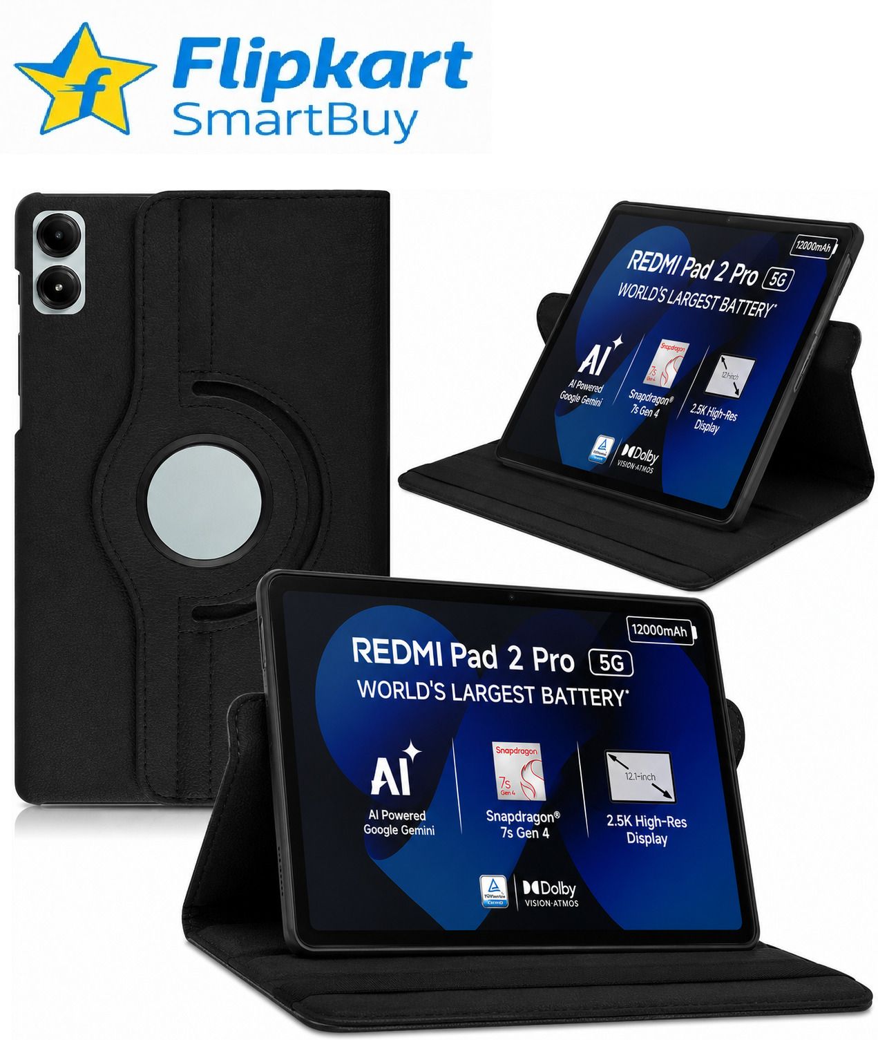 flipkart smartbuy Flip Cover for Redmi pad 2 pro 12.1 Tablet case Cover Perfect fit-picture-11