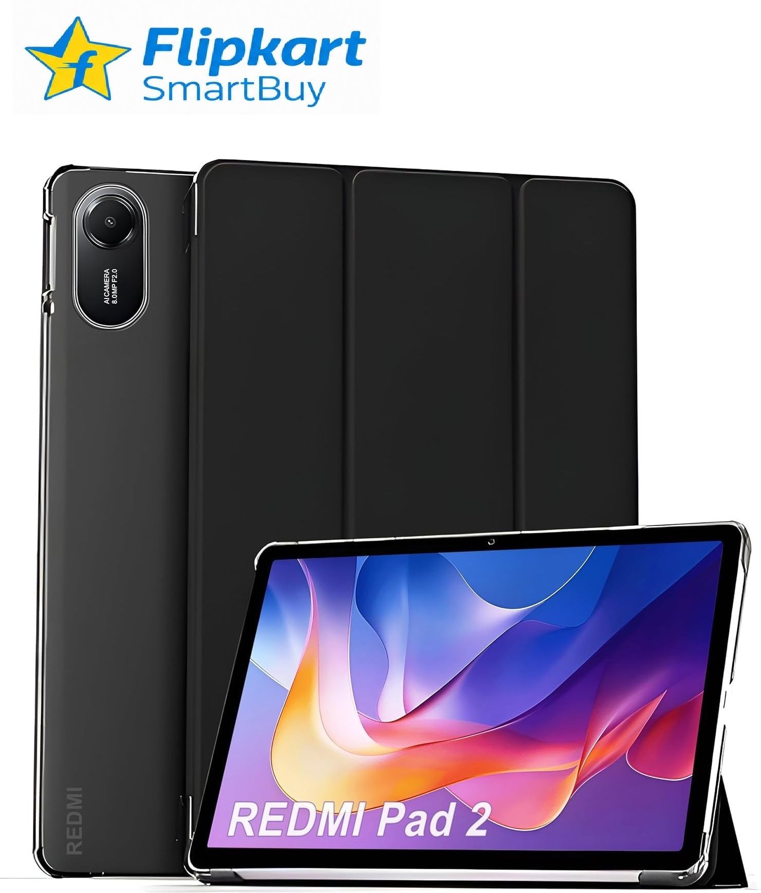 flipkart smartbuy Flip Cover for Redmi Pad 2 11 inch Trifold case perfect fit-picture-13