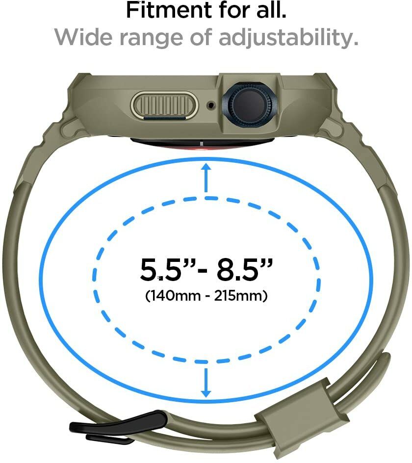 Spigen Nylon Rugged Armor Pro Case & Strap For Apple Watch Series 9/8/7 (45Mm) | Series Se2/6/Se/5/4 (44Mm)-image-1