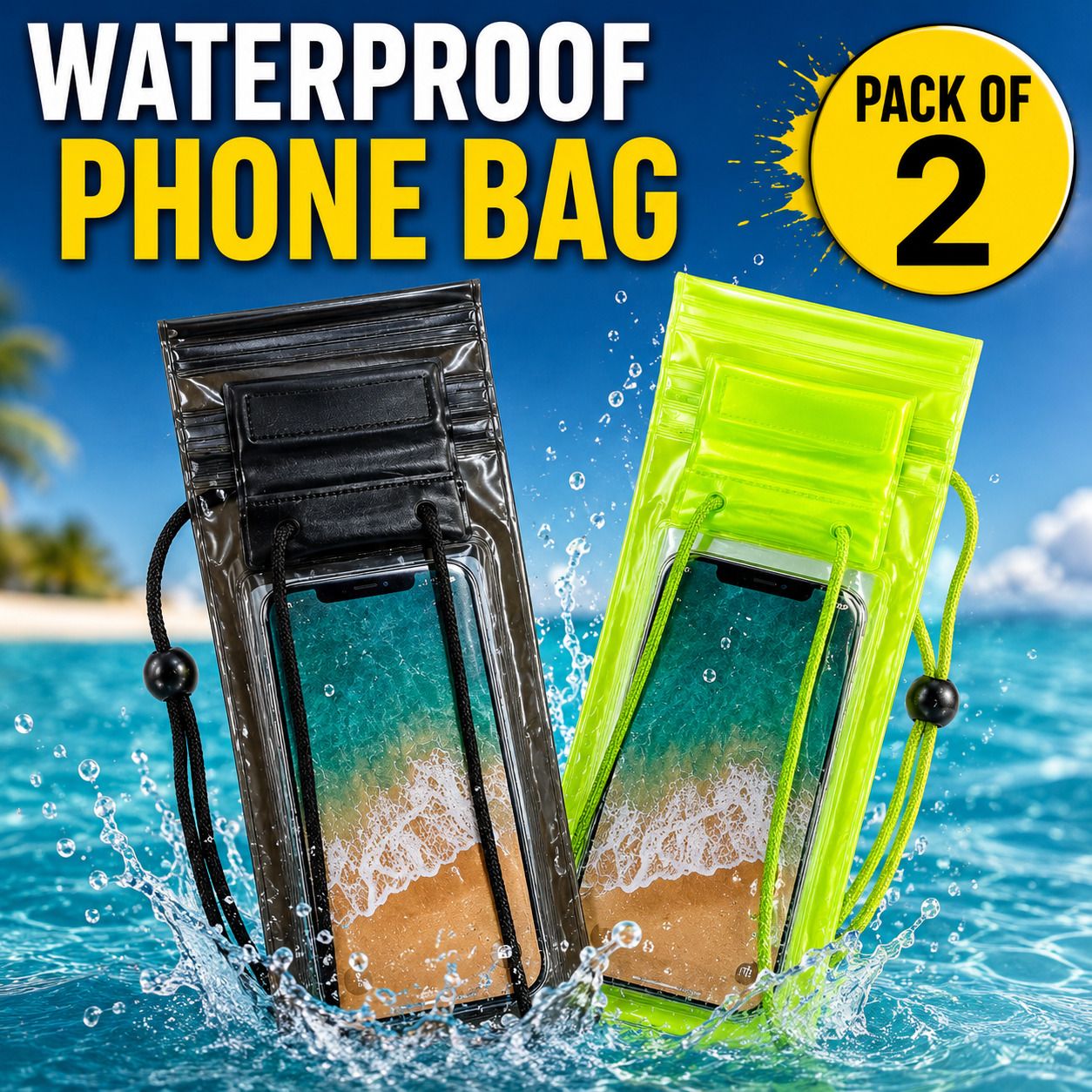 nicovo Pouch for Mobile Universal Waterproof Pouch | Rain Cover with Lanyard for All Smartphones-picture-27
