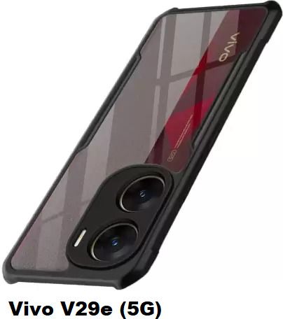 Pouch for Vivo V29e 5G | Four Corner Hybrid Soft PC Anti Clear Gel TPU Bumper Back Case-image-1