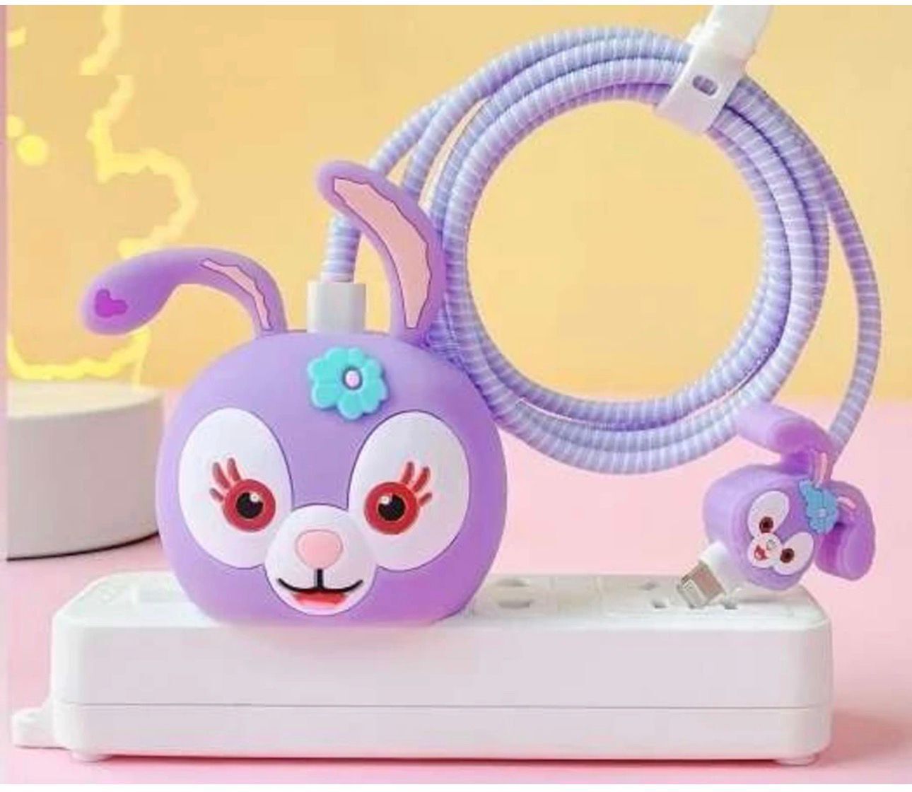 Tekvora Purple Bunny Charger Cover Cable Protector-picture-11