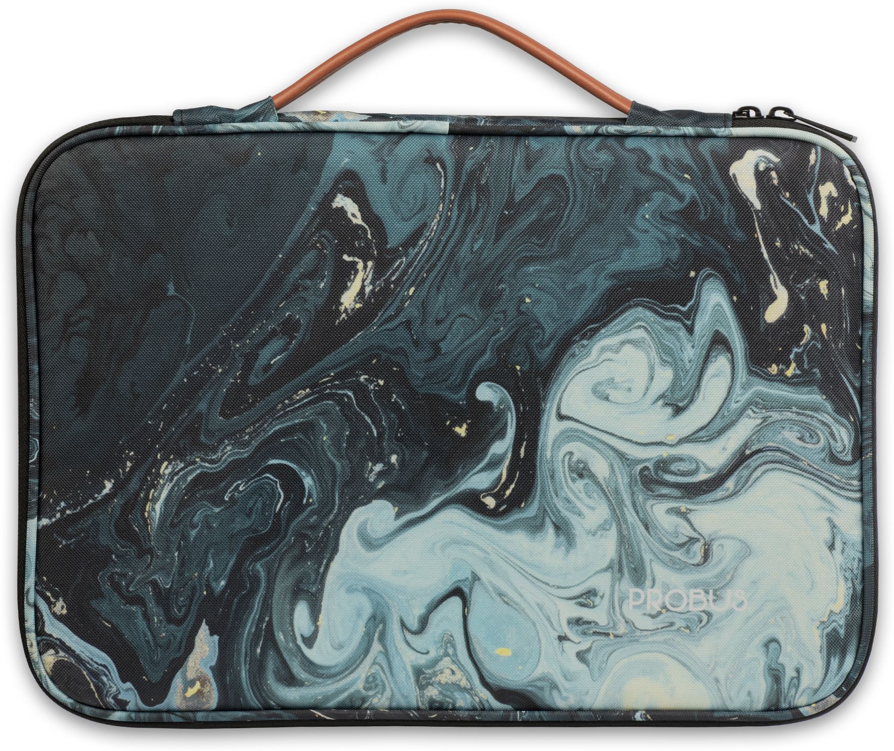 13.3 Inch Printed Laptop Bag Sleeve - Teal Marble Laptop Sleeve/Cover-image-40
