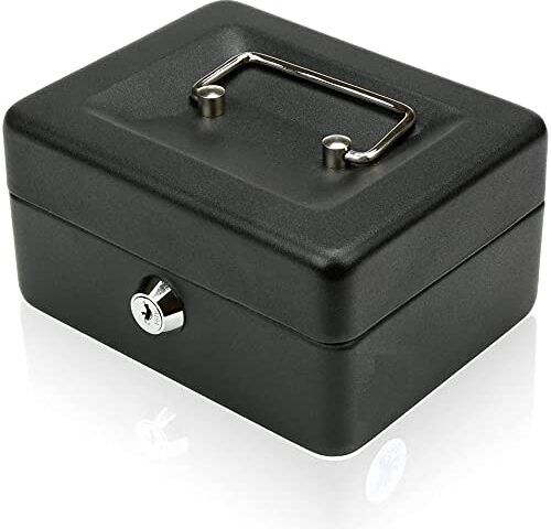 Cash Box with Combination Lock Safe Durable Metal Money Box with Money Tray Cash Box-image-1